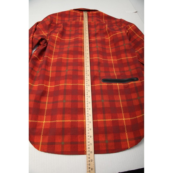 Troy Lee Designs Shirt Mens XL Red Plaid Snaps Hybrid MTB Riding Jacket - Picture 11 of 13